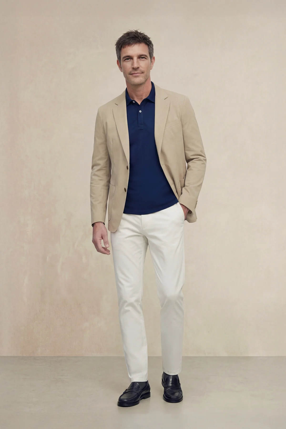 Americana hombre beige Nova - Image 3