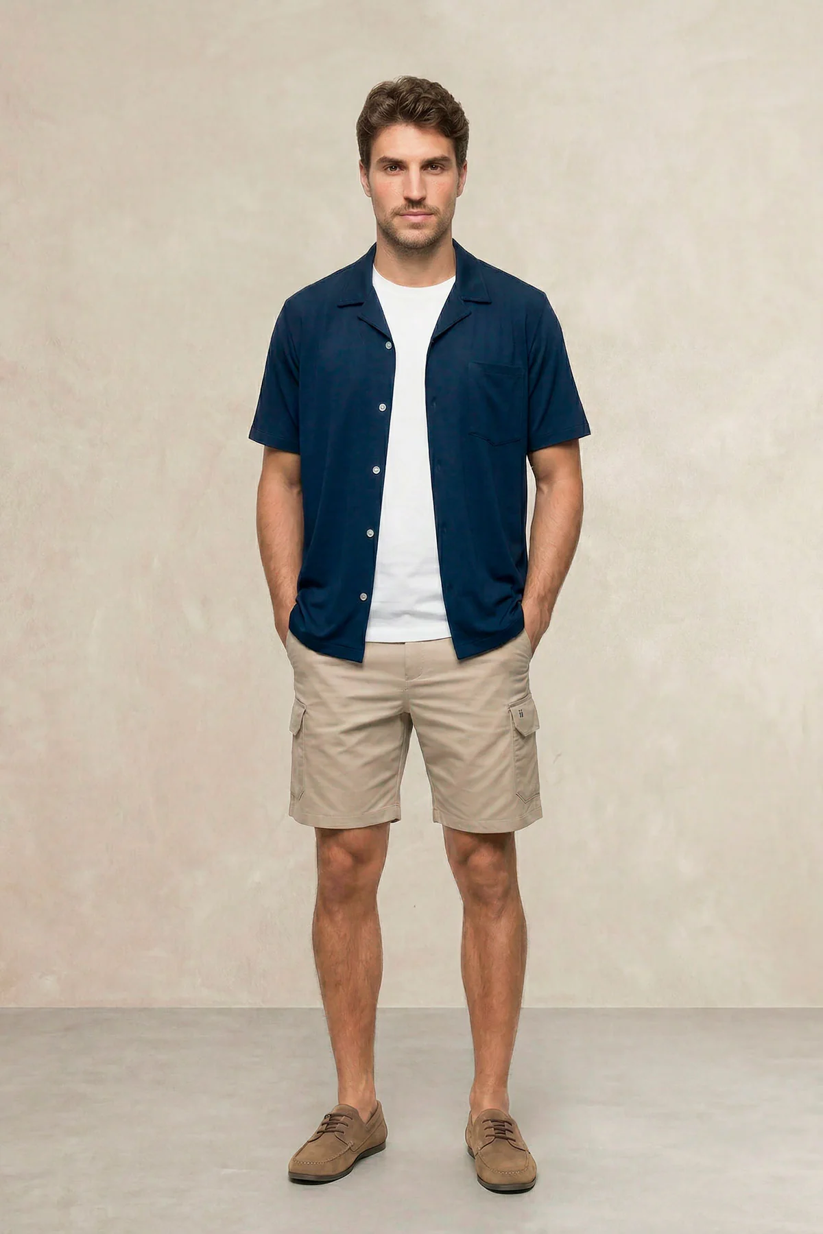 Bermuda cargo hombre beige - Image 5