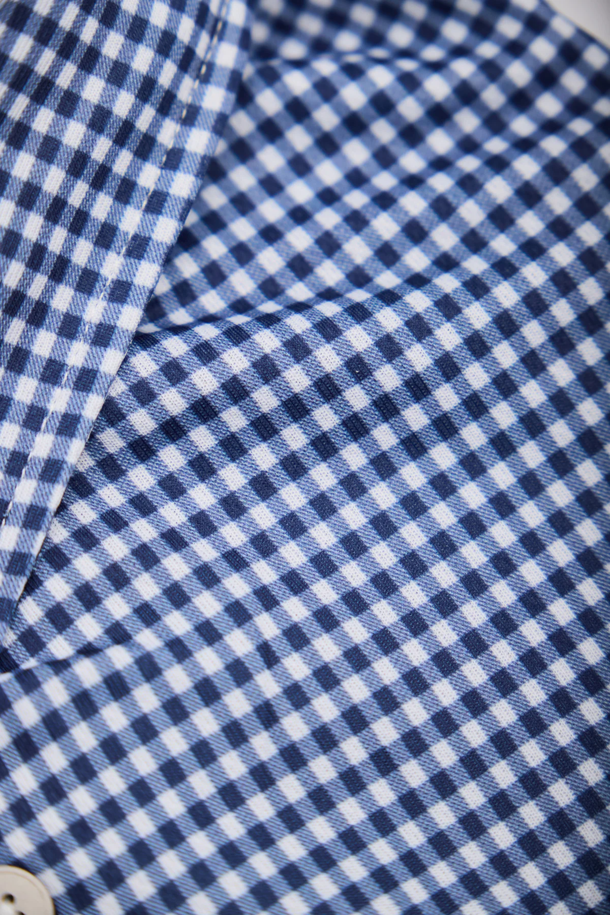Camisa casual hombre estampado vichy azul marino regular - Image 3