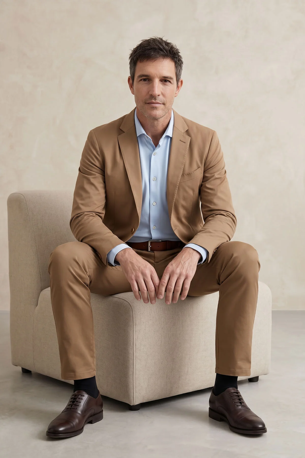 Camisa de vestir hombre celeste slim - Image 5