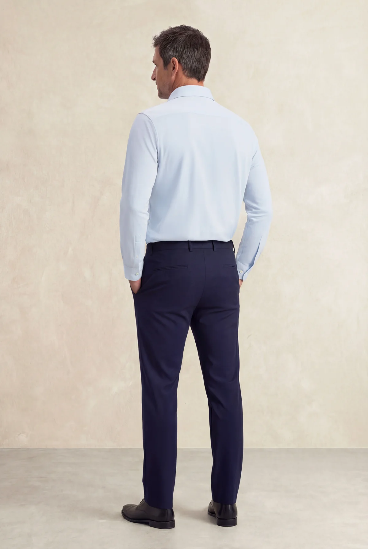 Camisa de vestir hombre estampado flecha celeste regular - Image 5