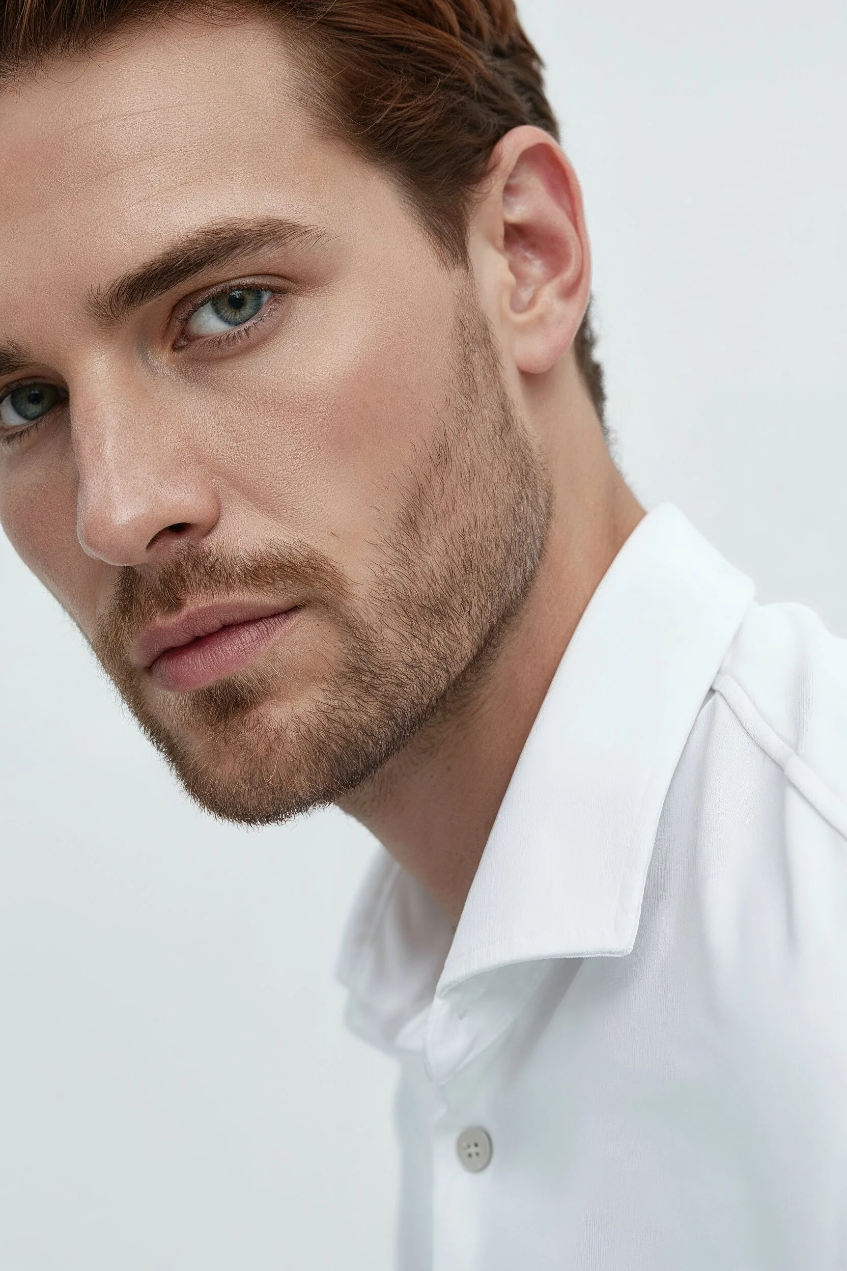 Camisa blanca slim de vestir hombre - Image 3