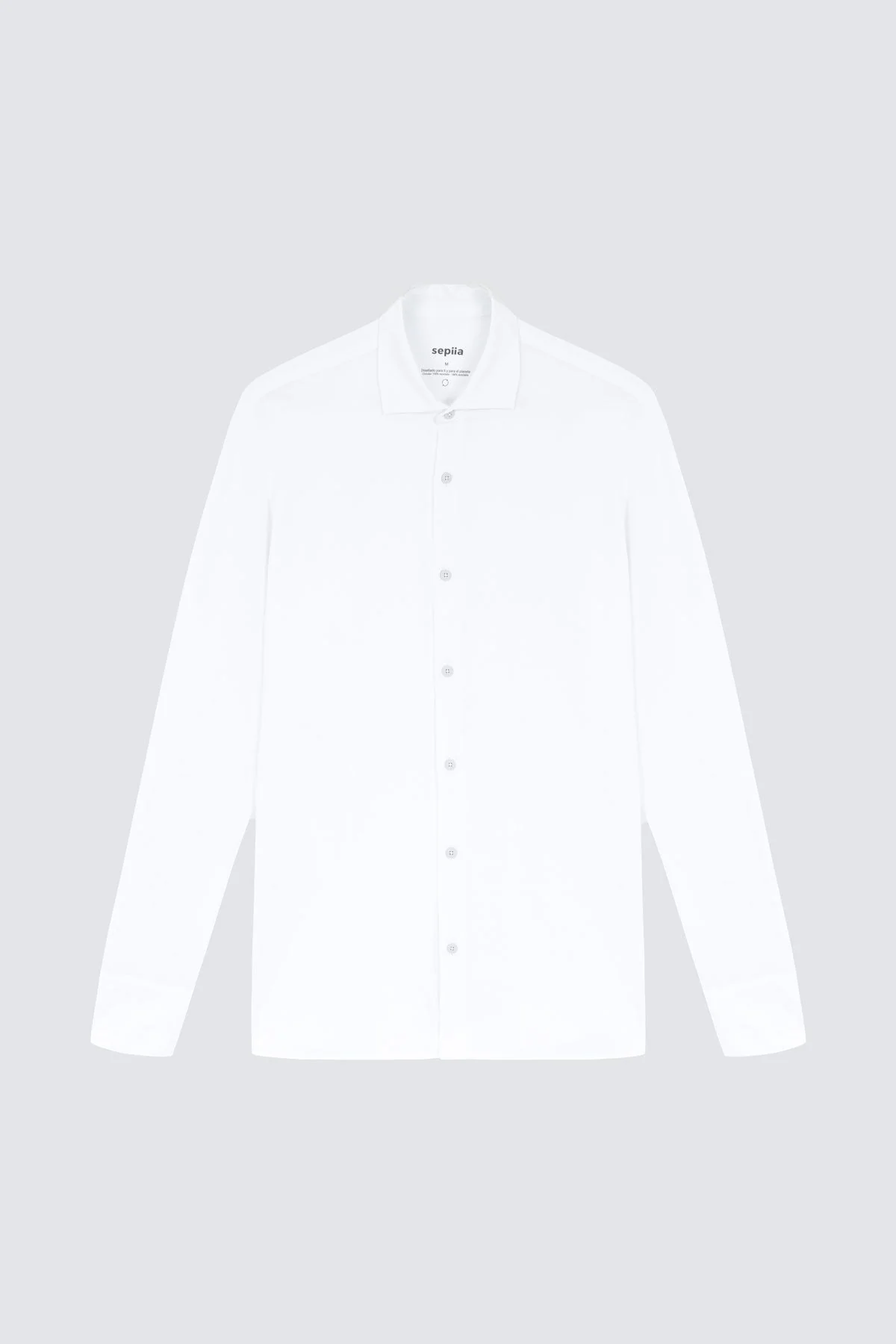 Camisa blanca slim de vestir hombre - Image 6