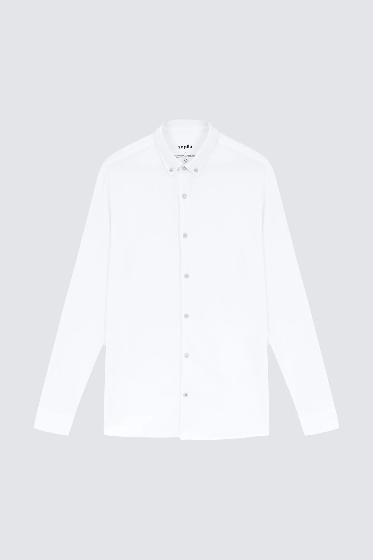 Camisa blanca casual regular hombre - Image 7