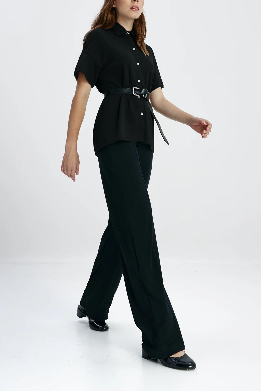 Camisa manga corta de mujer negra - Image 3