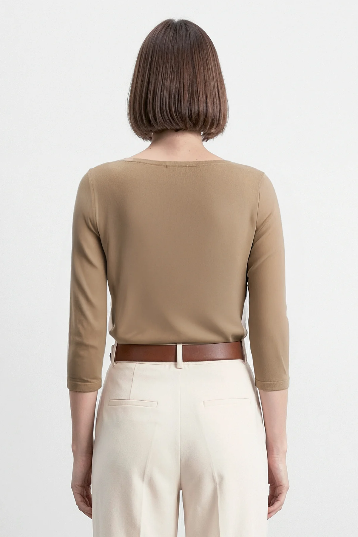 Camiseta mujer cuello barco manga 3/4 oak - Image 3