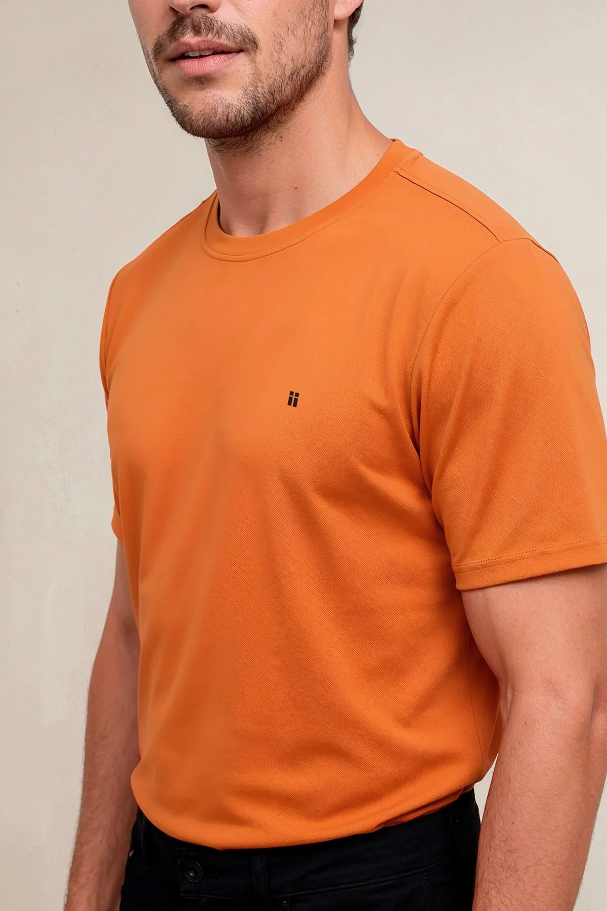 Camiseta hombre cuello redondo avellana Soft - Image 4