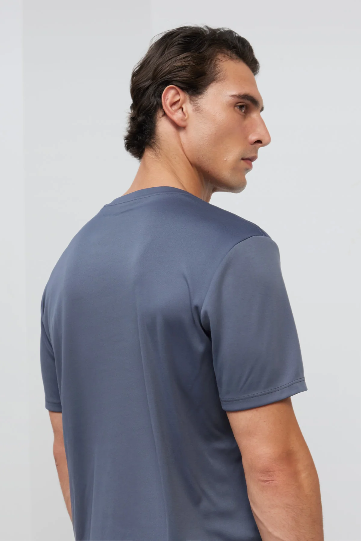 Camiseta hombre cuello redondo azul medio Soft - Image 5