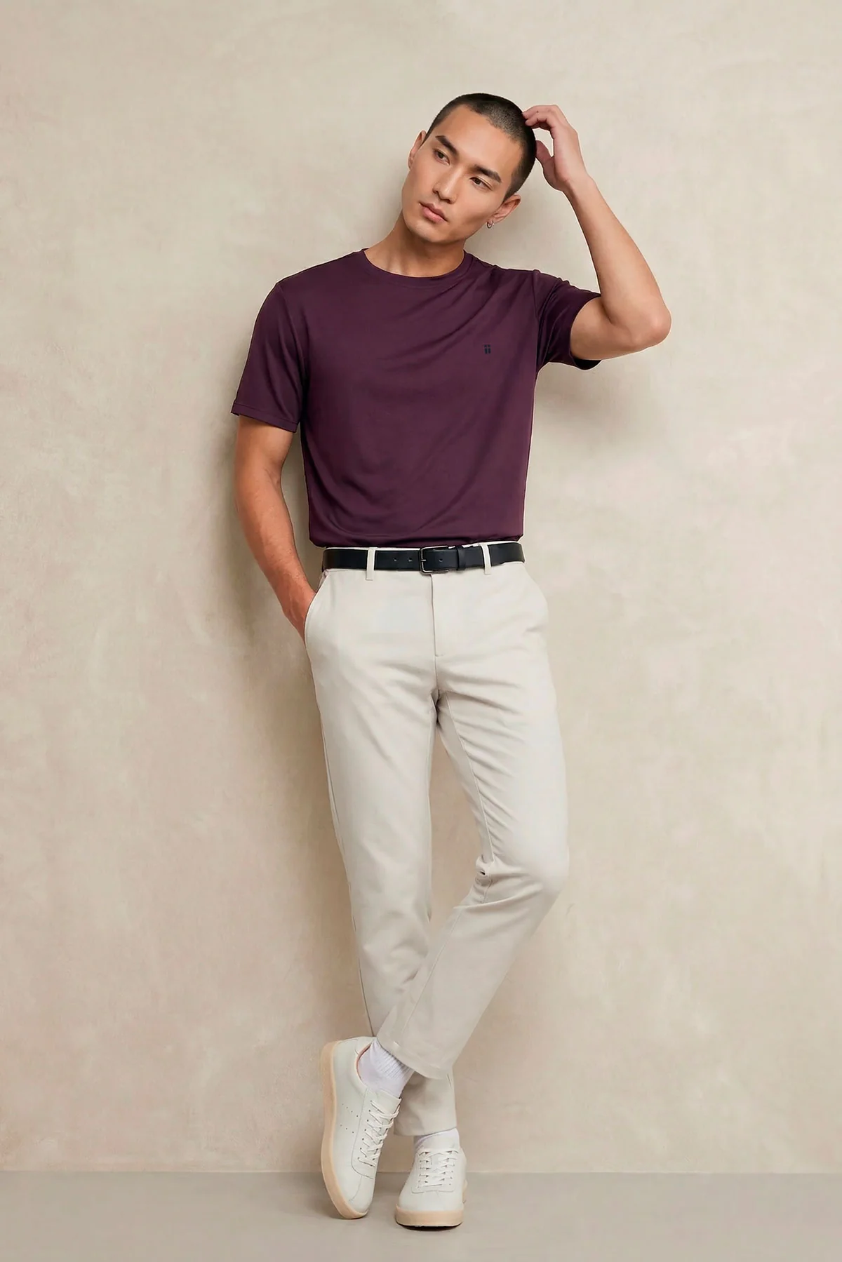 Camiseta hombre cuello redondo morada Soft - Image 5
