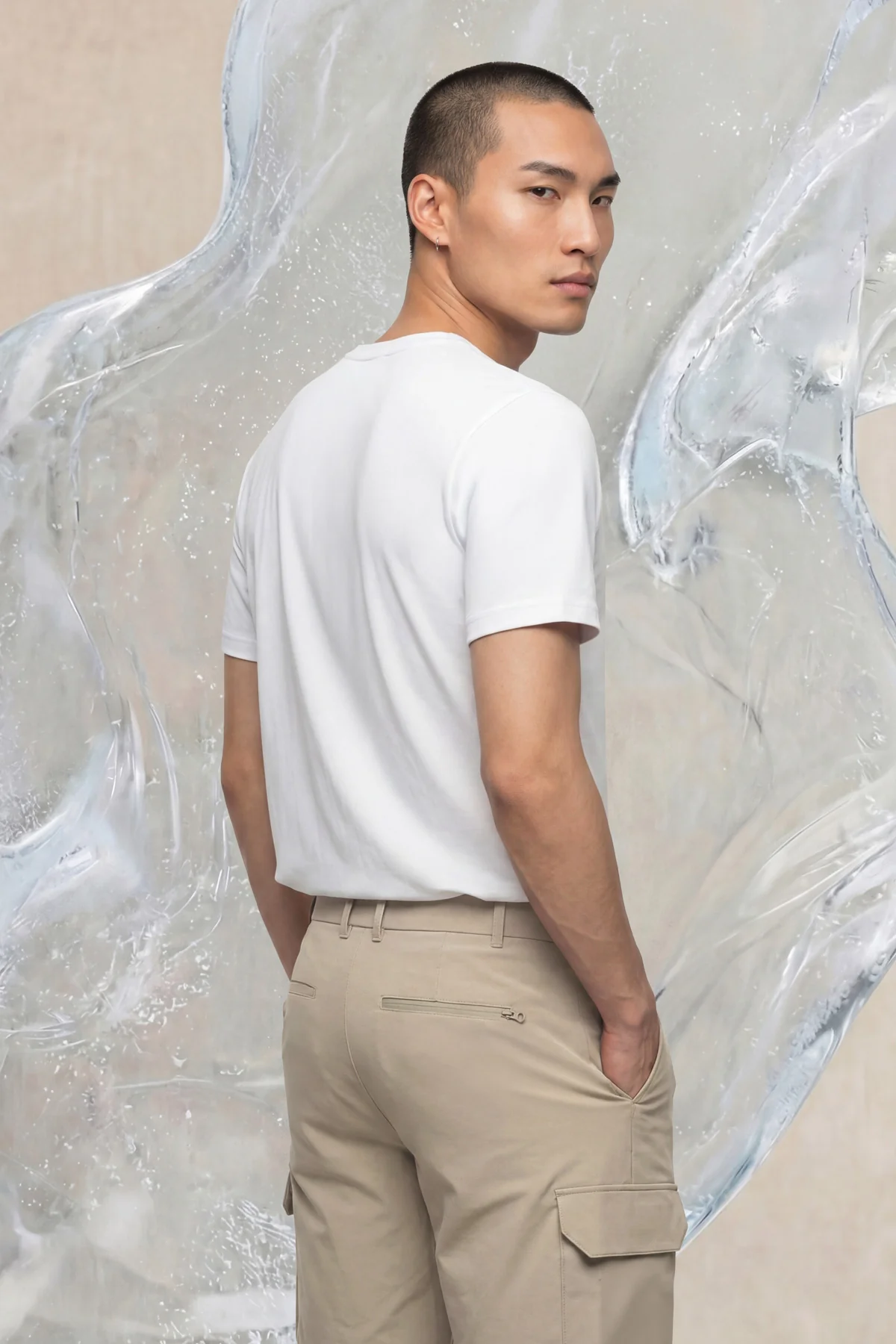 Camiseta hombre blanco Ice - Image 3