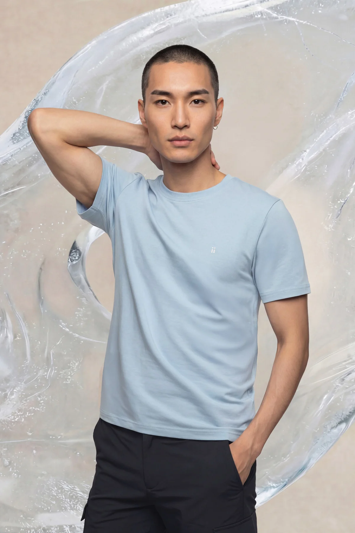 Camiseta hombre azul Ice