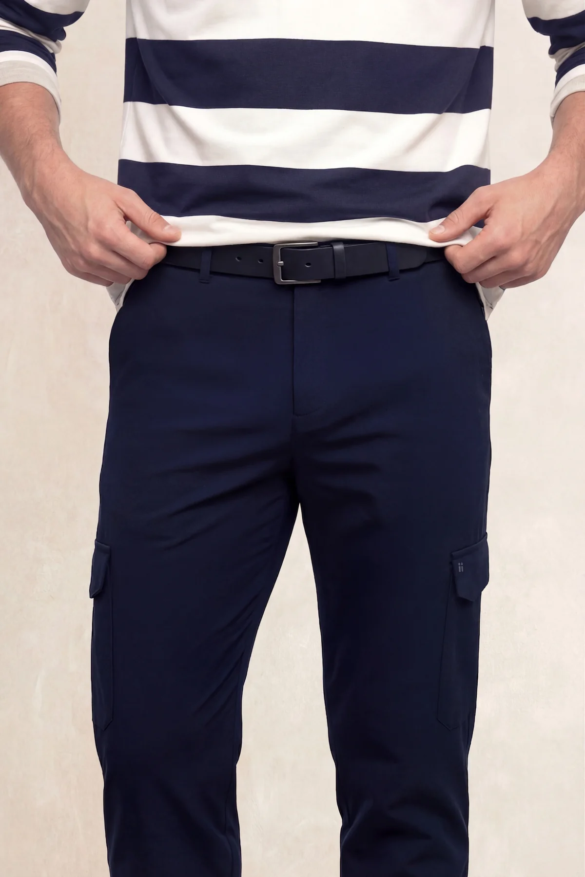 Pantalon cargo hombre azul marino Nova - Image 4