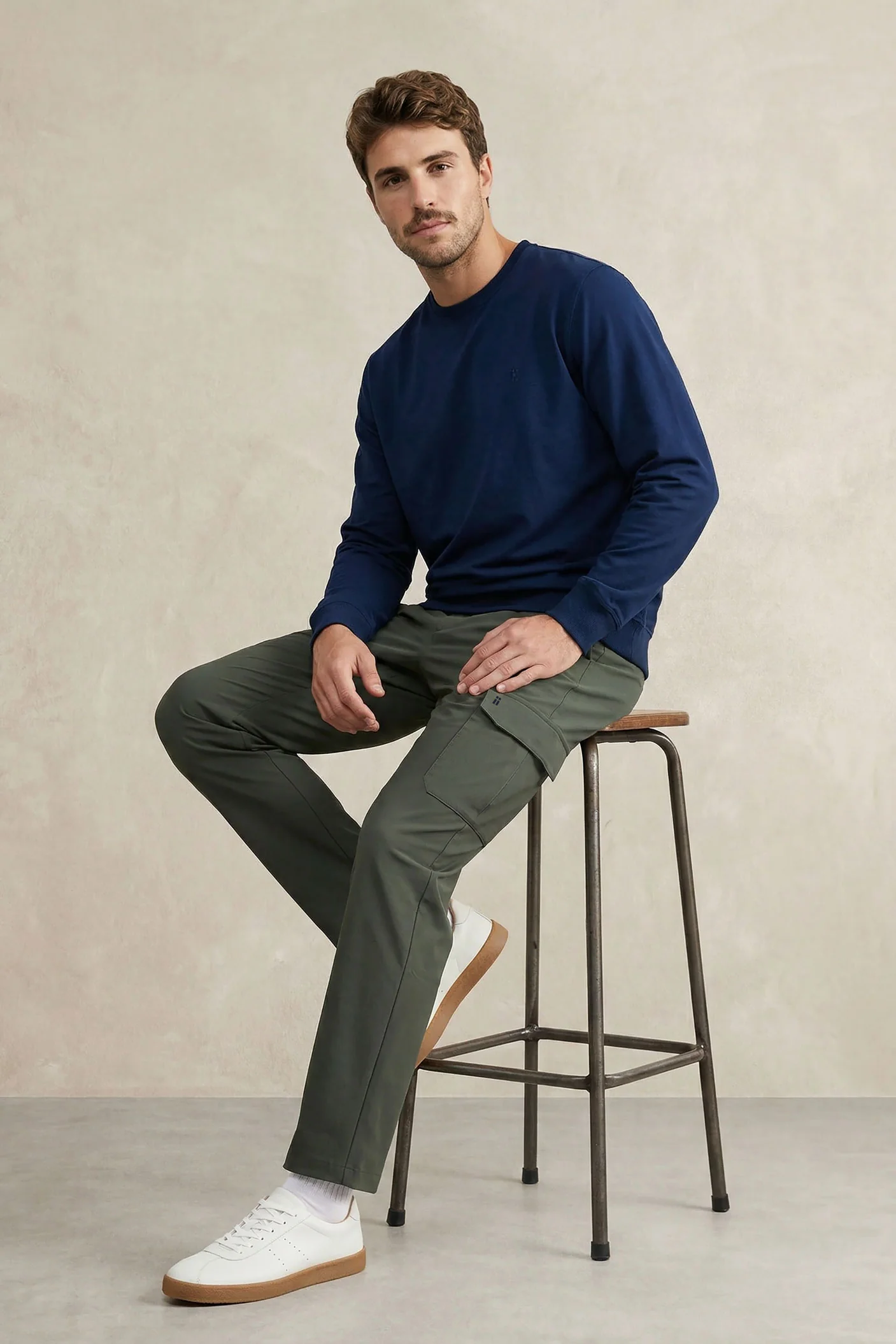 Pantalon cargo hombre verde Nova - Image 5