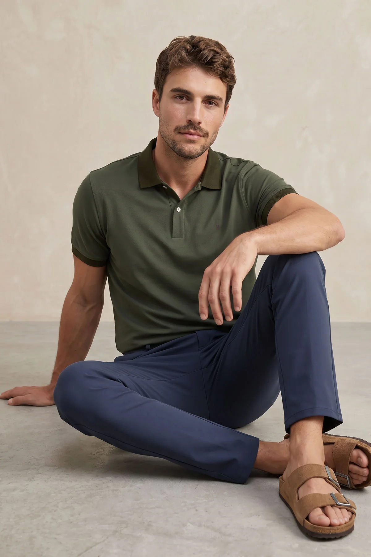 Pantalon chino hombre azul medio slim Nova - Image 5