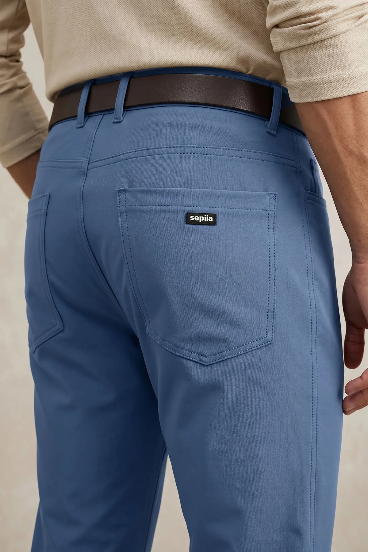 Pantalon hombre 6 bolsillos azul vintage - Image 3