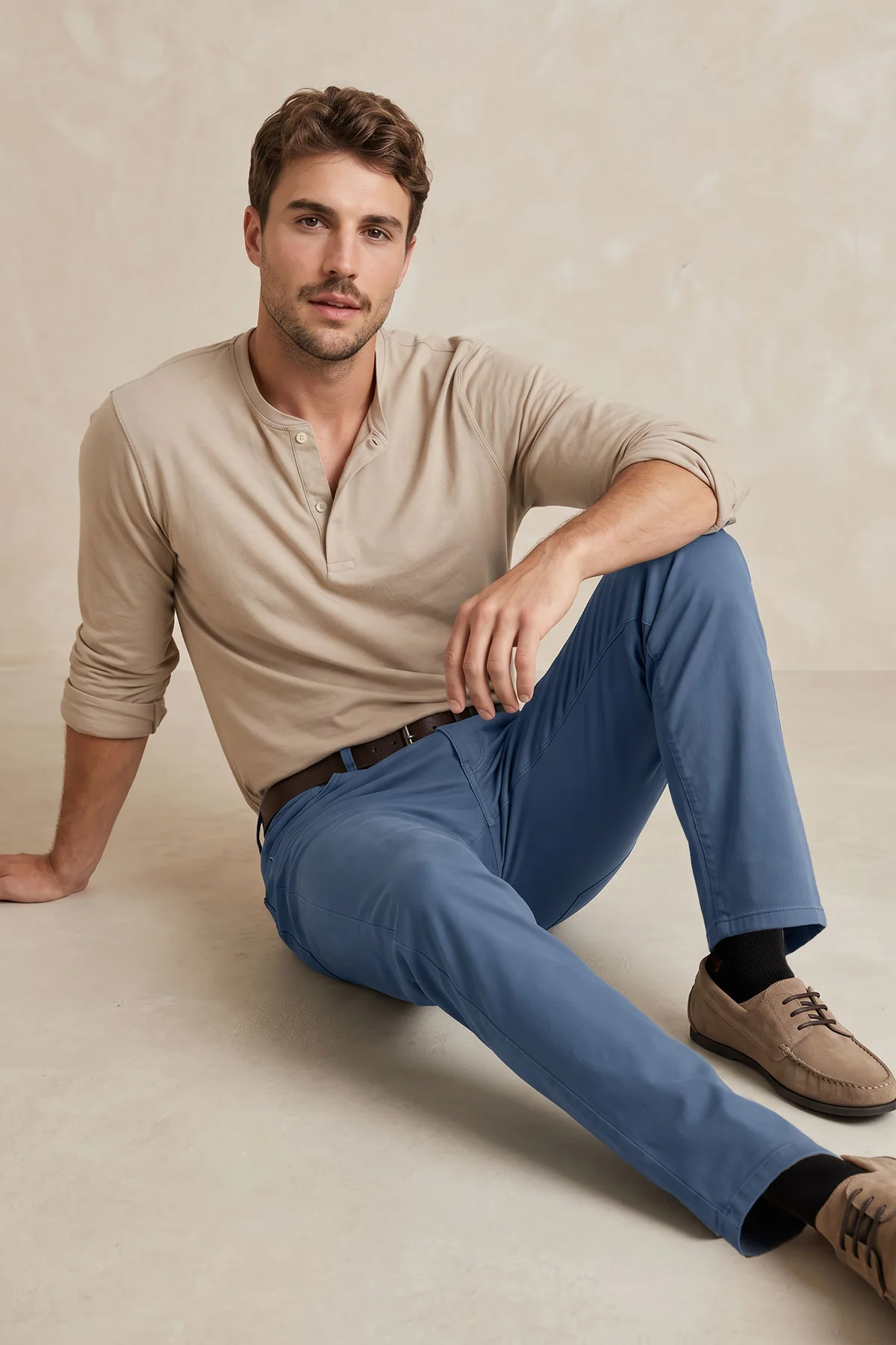 Pantalon hombre 6 bolsillos azul vintage - Image 5