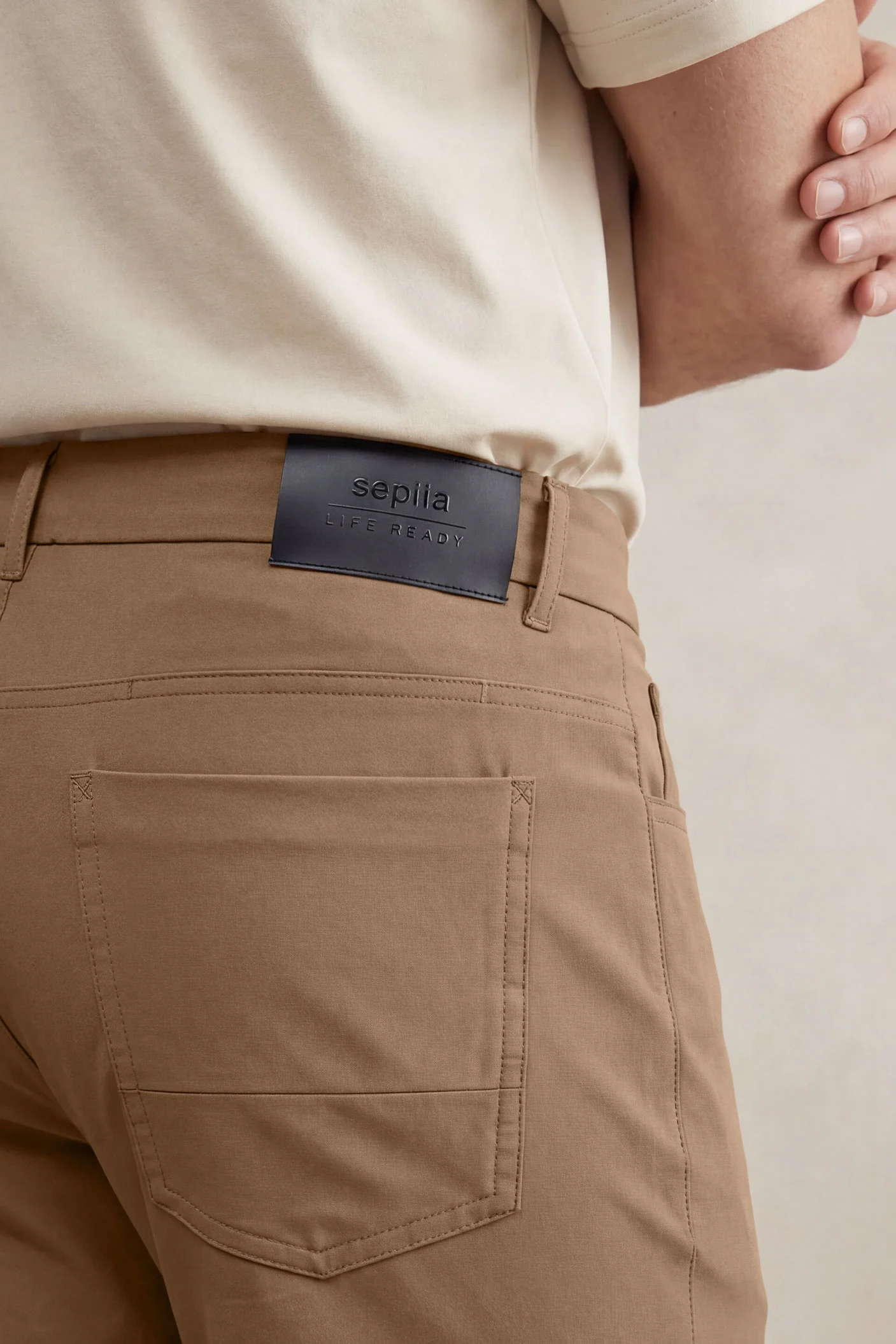 Pantalon hombre 6 bolsillos marron Nova - Image 3
