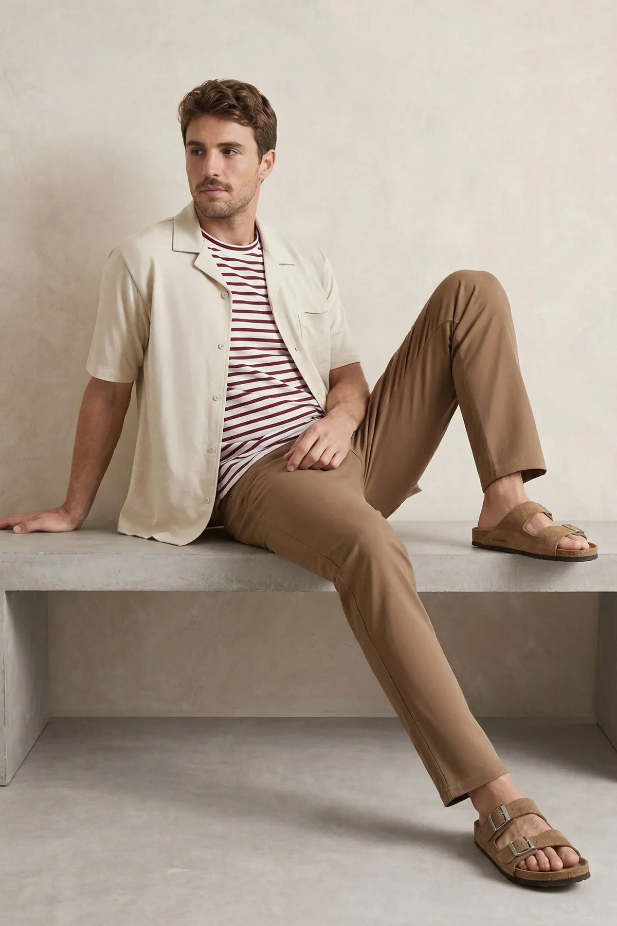 Pantalon hombre 6 bolsillos marron Nova - Image 4