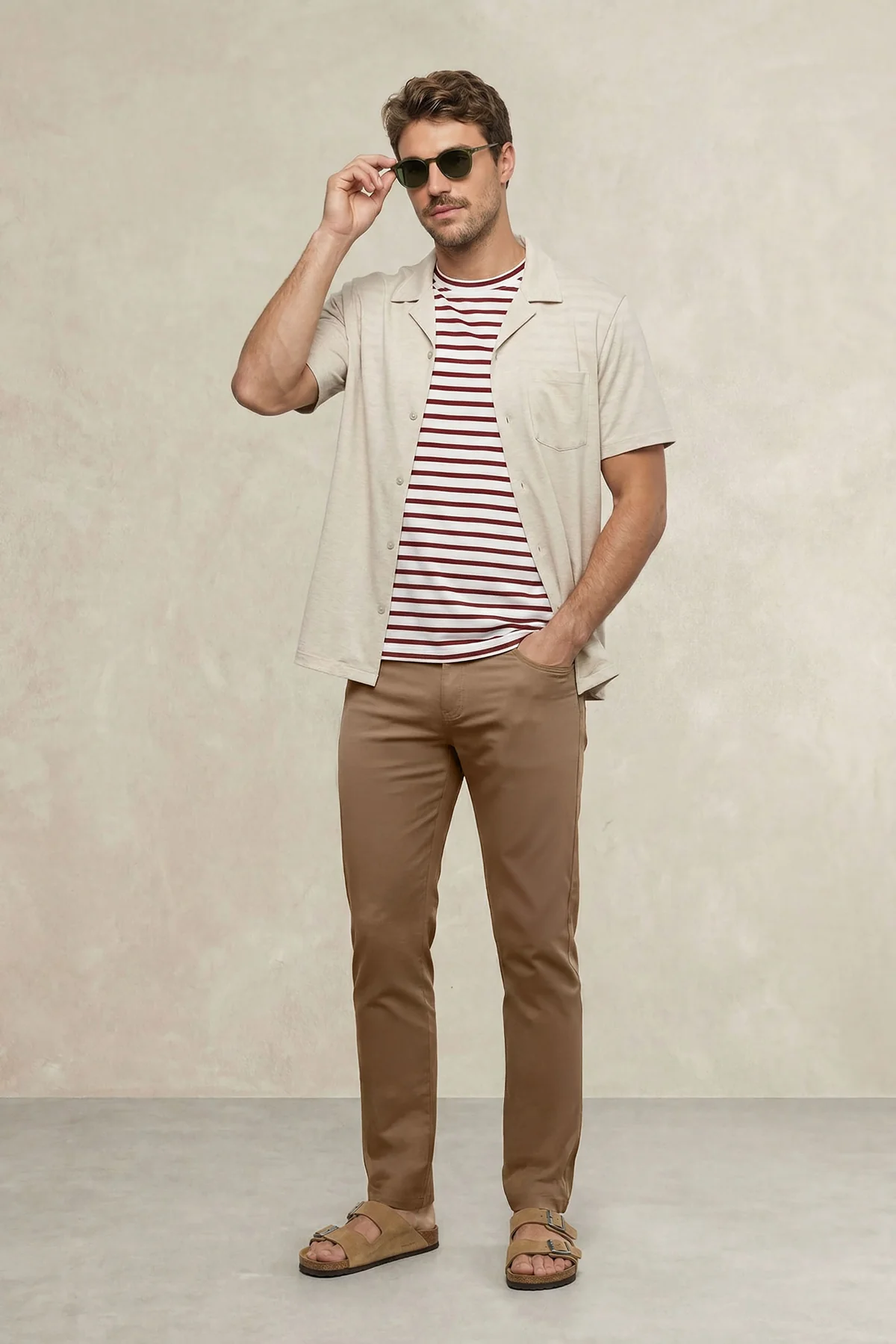 Pantalon hombre 6 bolsillos marron Nova - Image 5
