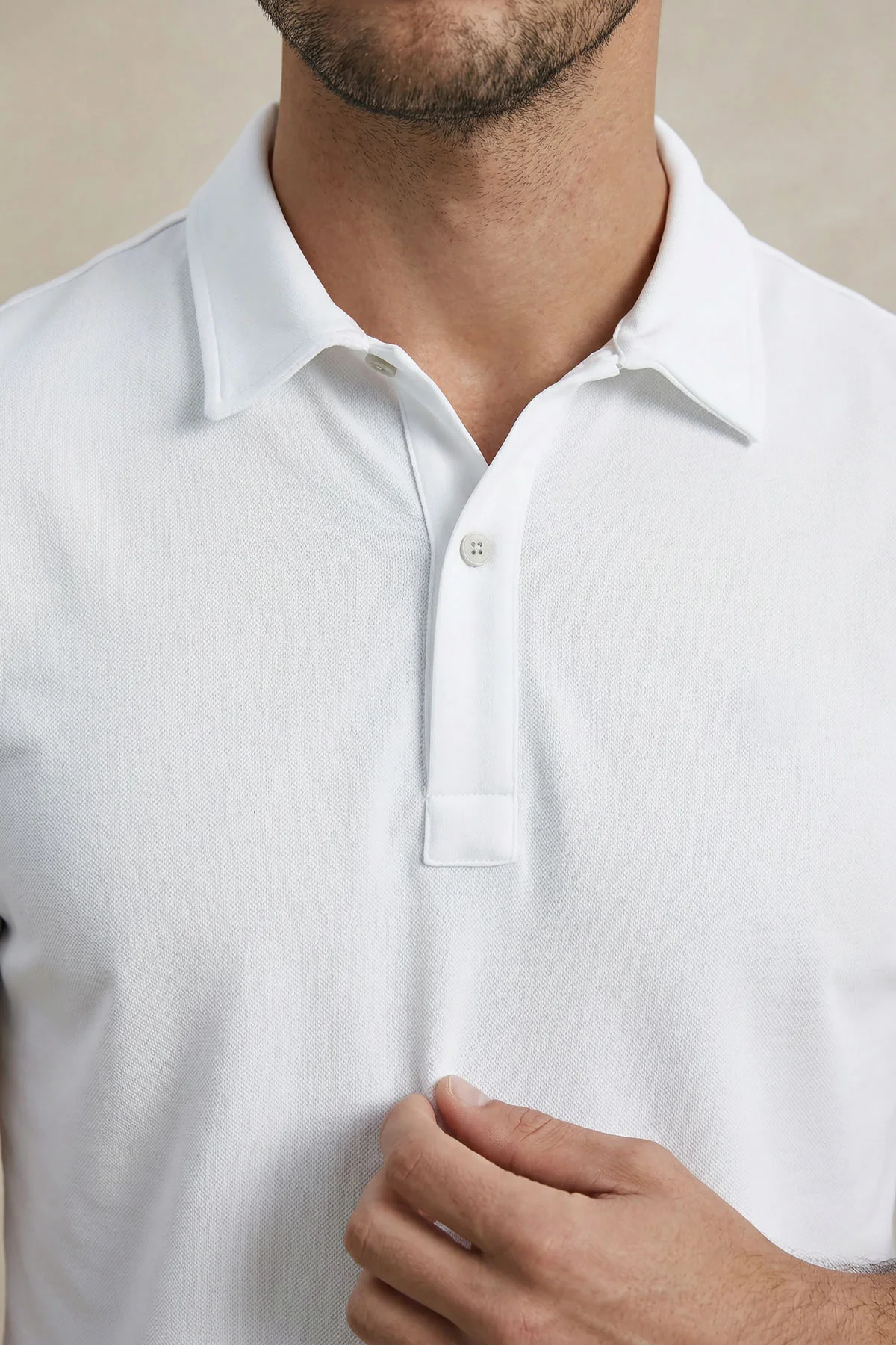 Polo manga corta hombre blanco - Image 3