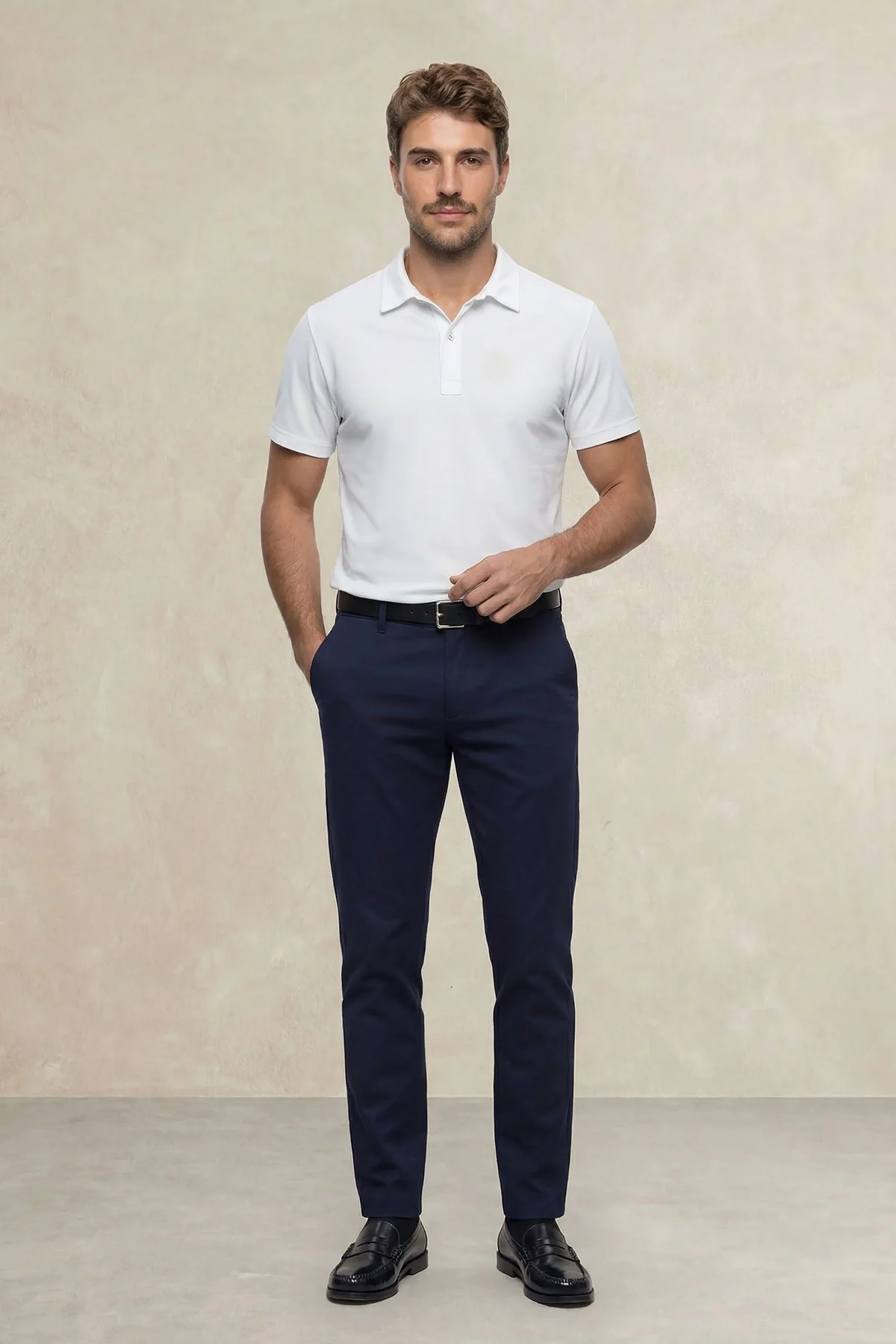 Polo manga corta hombre blanco - Image 4