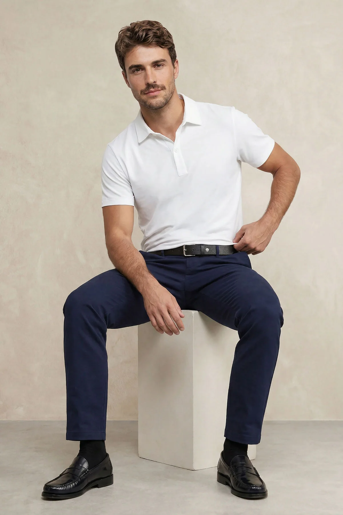 Polo manga corta hombre blanco - Image 5