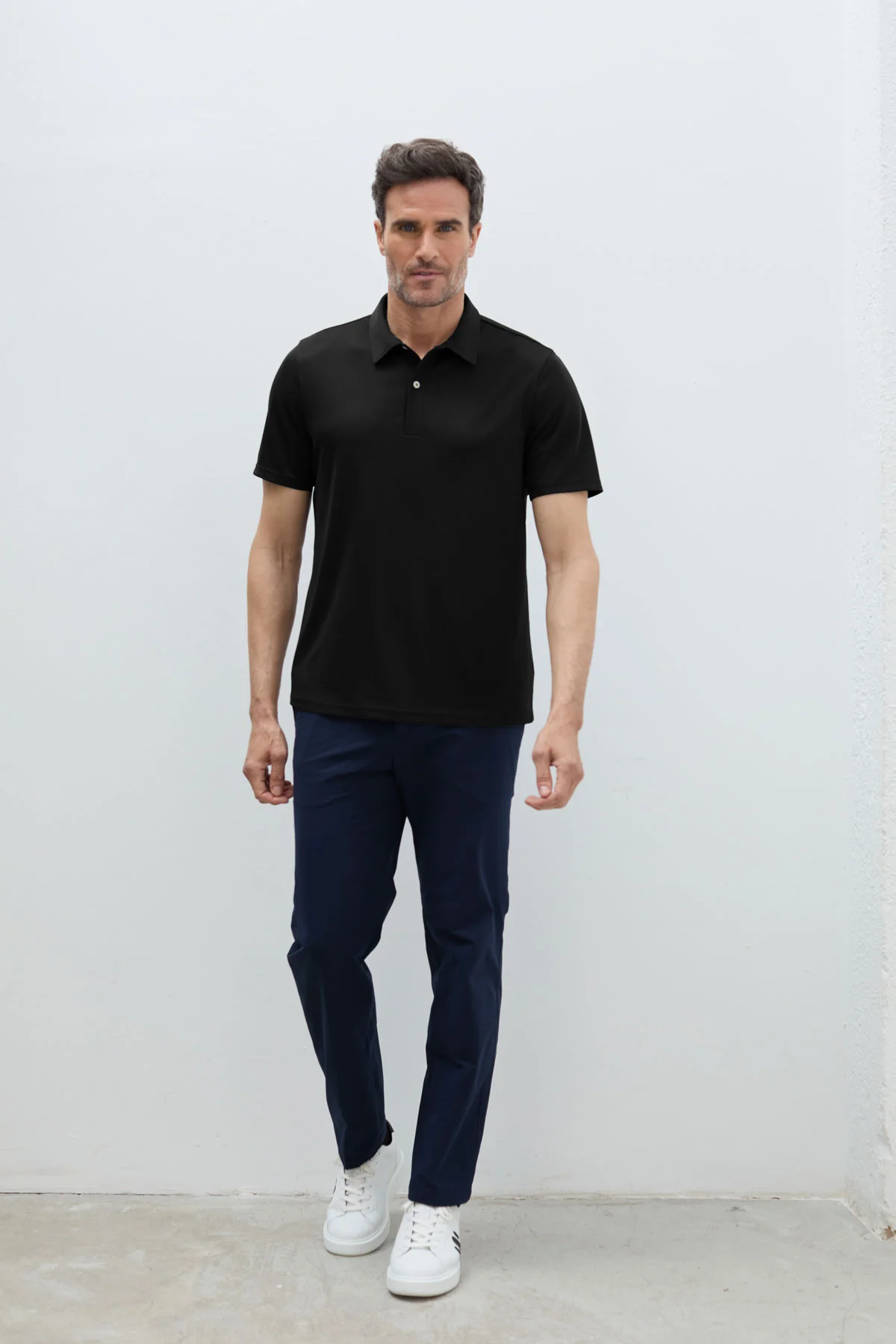 Polo negro manga corta hombre - Image 2