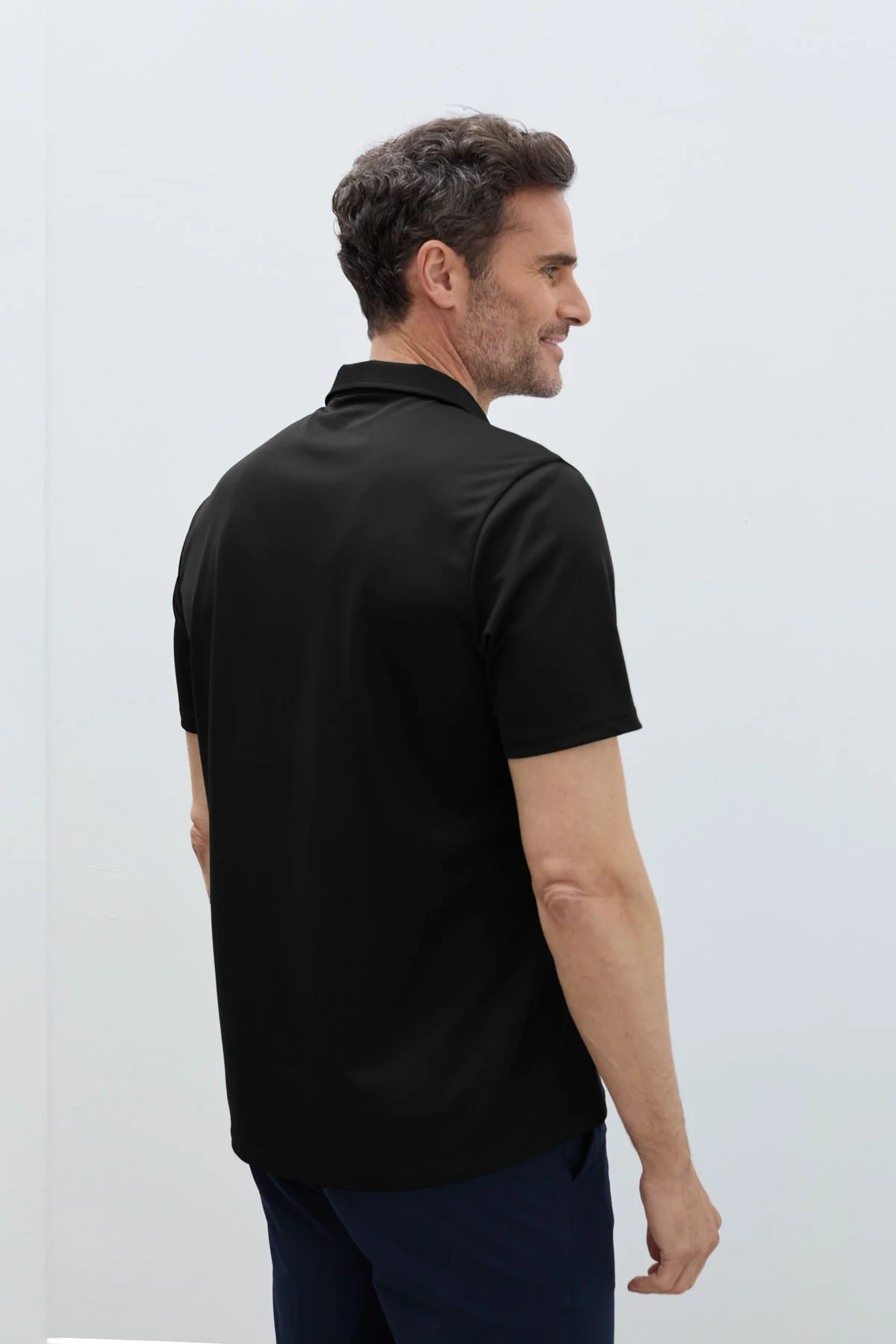 Polo negro manga corta hombre - Image 5