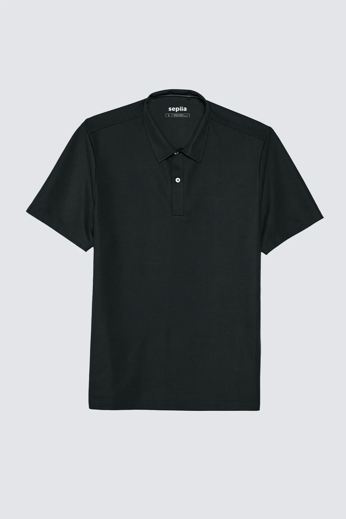 Polo negro manga corta hombre - Image 6