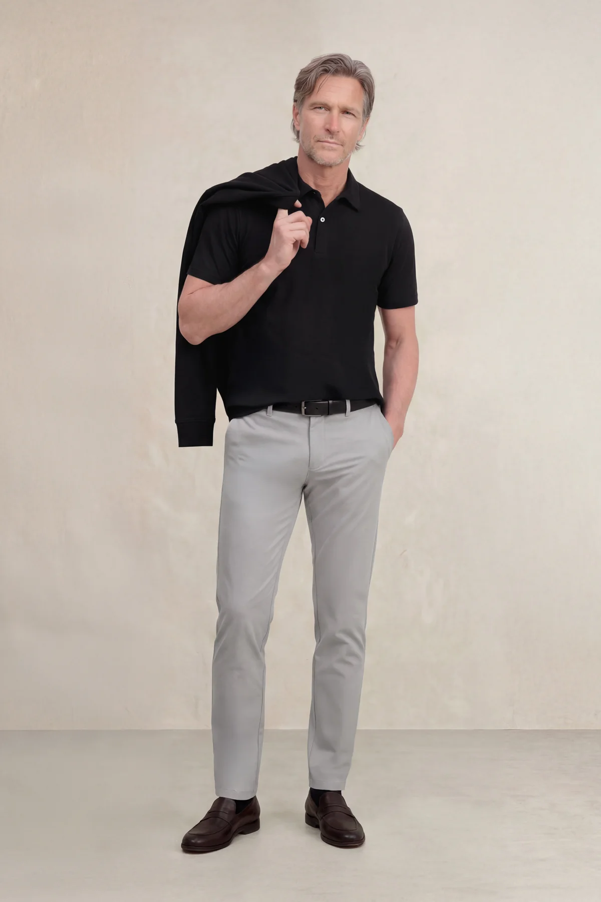 Polo manga corta hombre negro - Image 3
