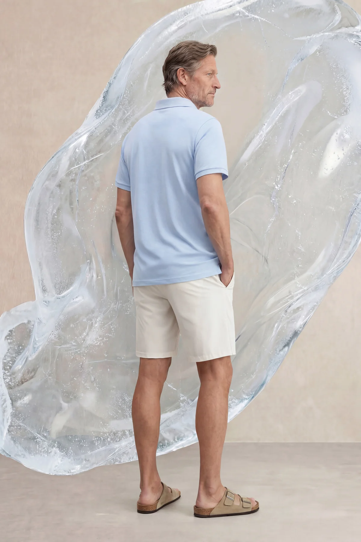 Polo manga corta hombre azul halo Ice - Image 3