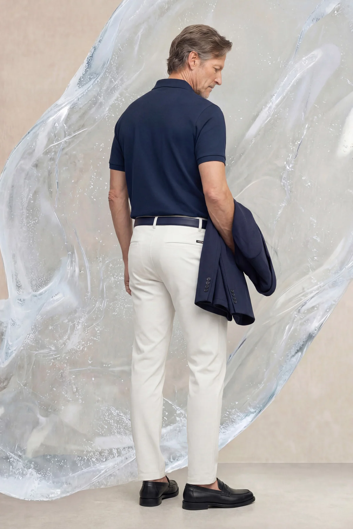 Polo manga corta hombre azul marino Ice - Image 3