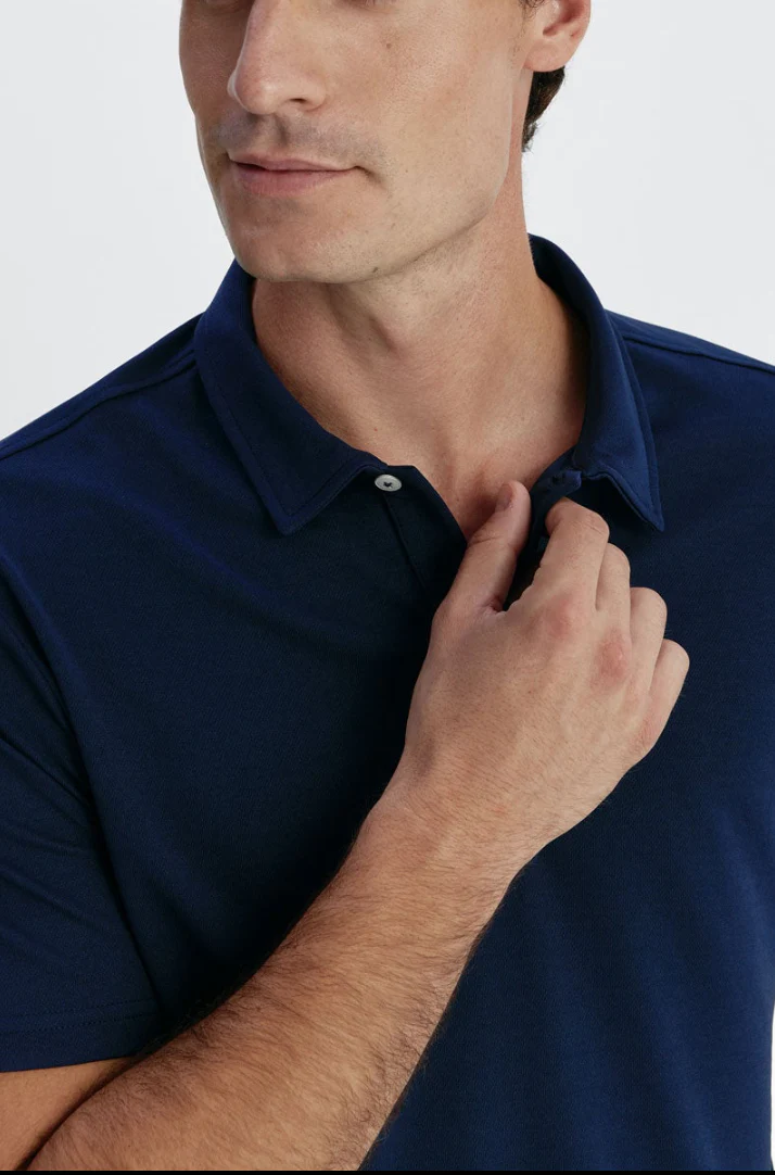 Polo manga corta hombre azul marino