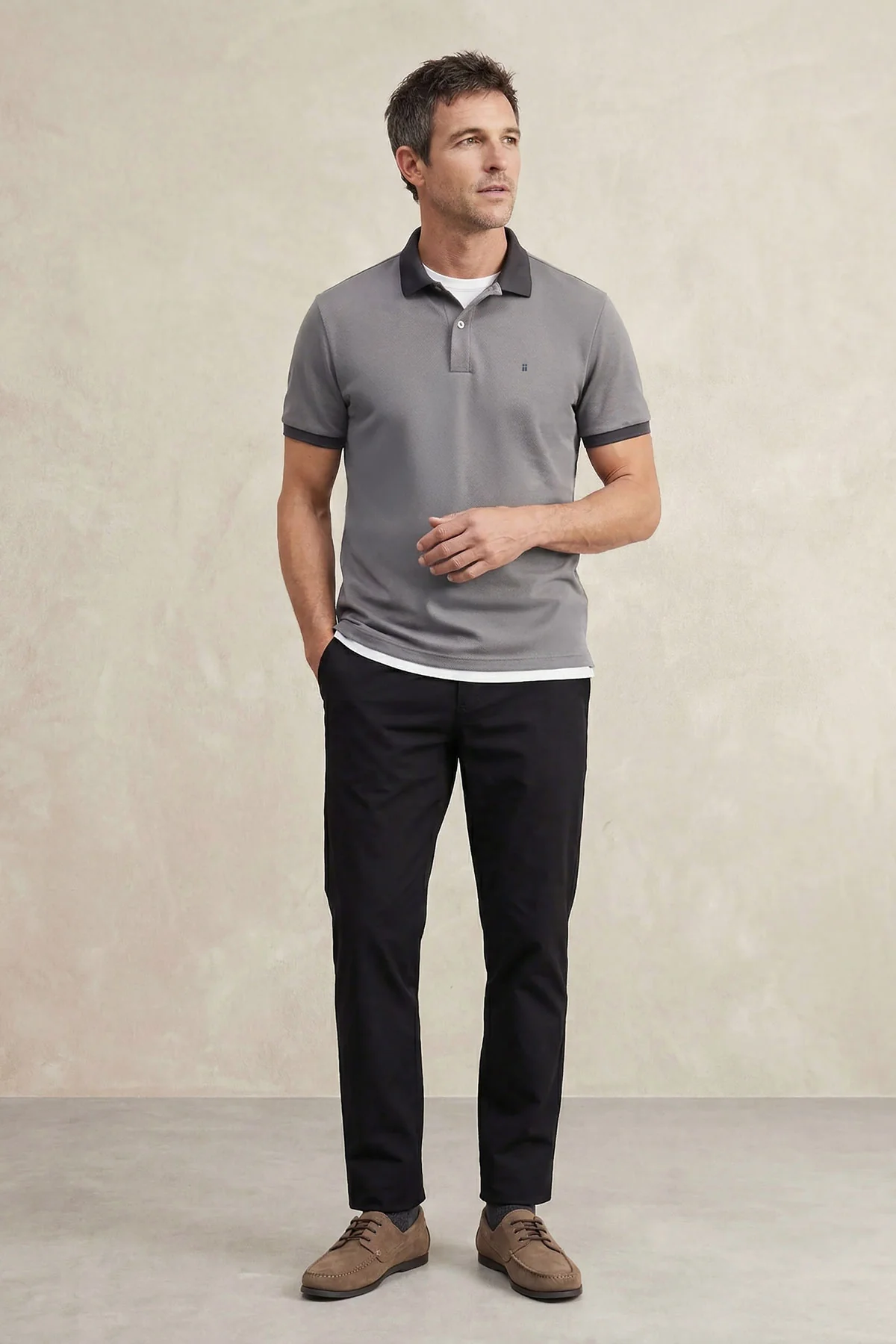 Polo manga corta hombre gris oscuro Ranger - Image 3