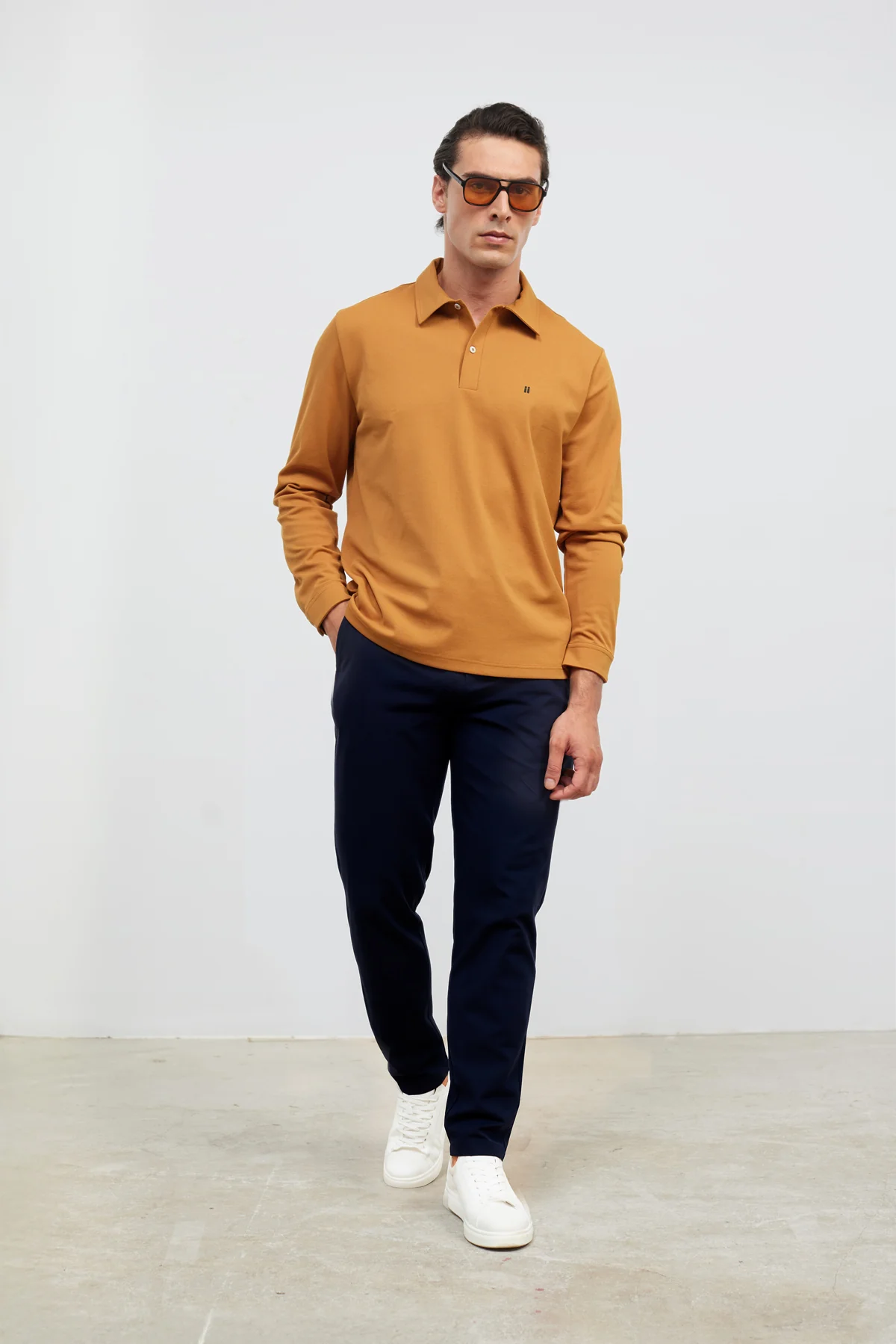 Polo manga larga hombre avellana Ranger - Image 3