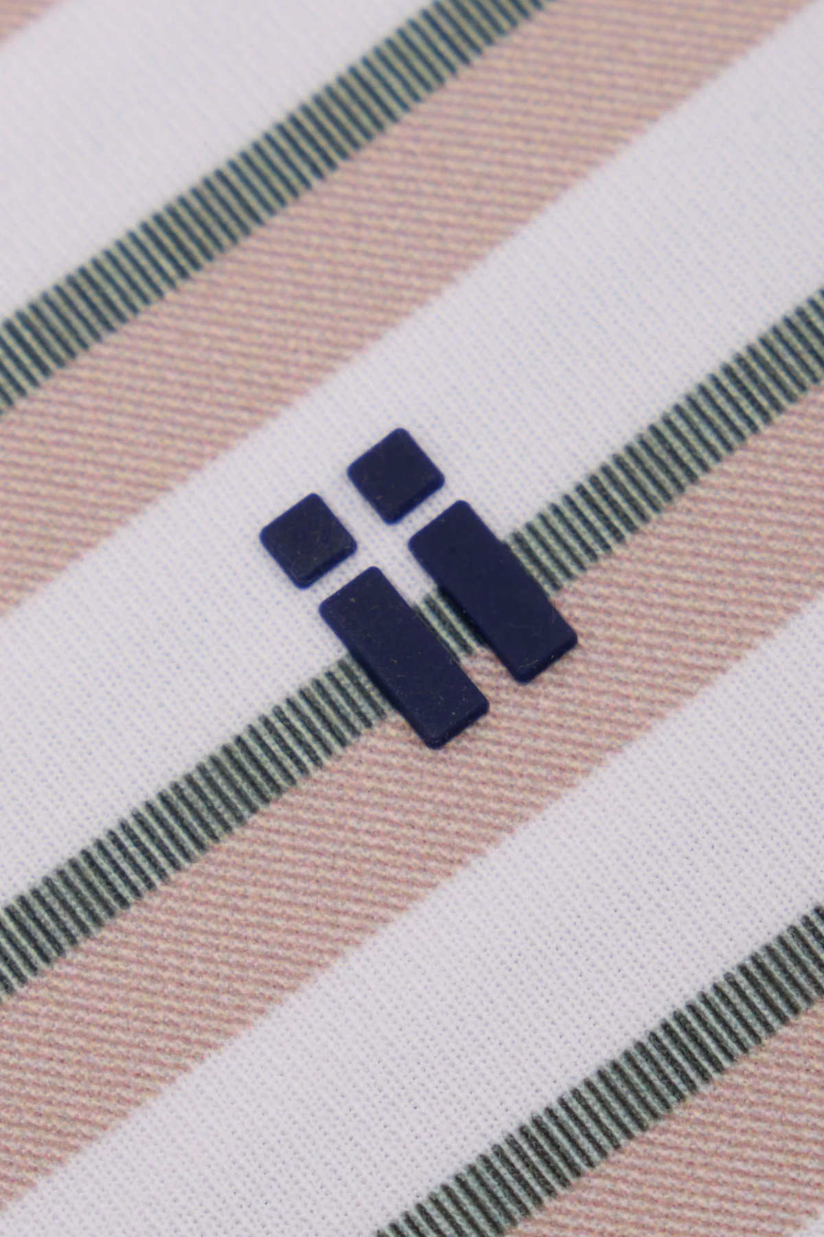 Polo rib rayas beige manga corta hombre - Image 4