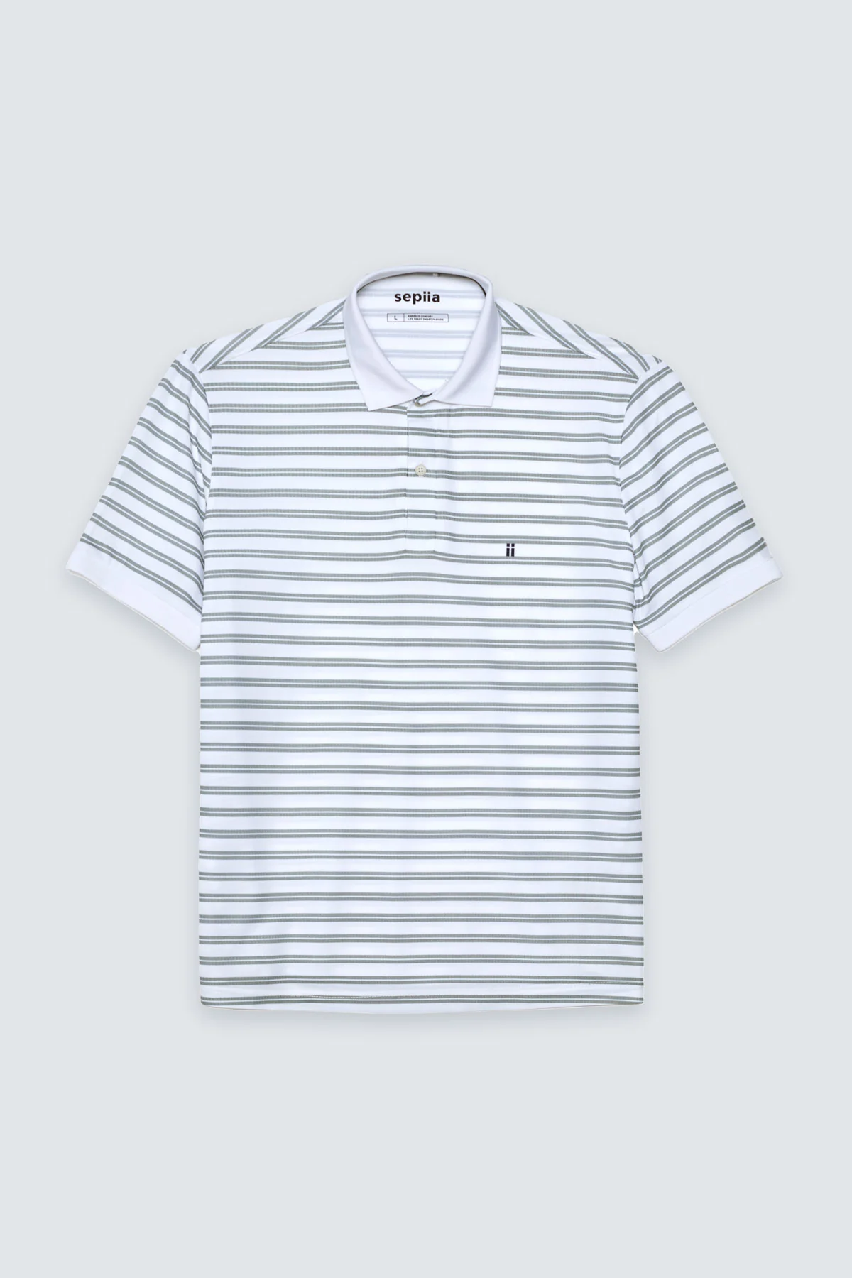 Polo rib rayas verdes manga corta hombre - Image 5