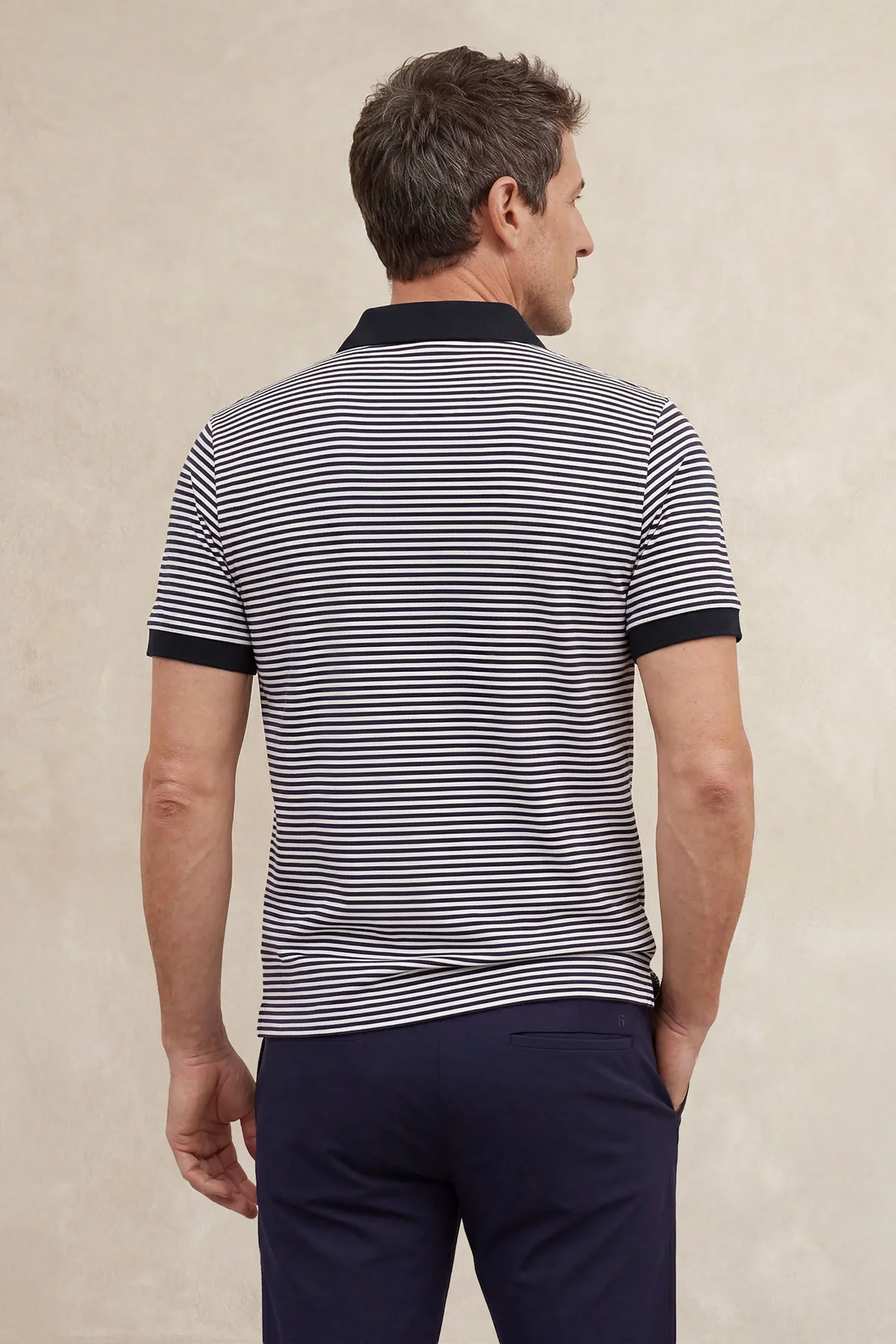 Polo manga corta hombre estampado rayas azul marino Ranger - Image 2