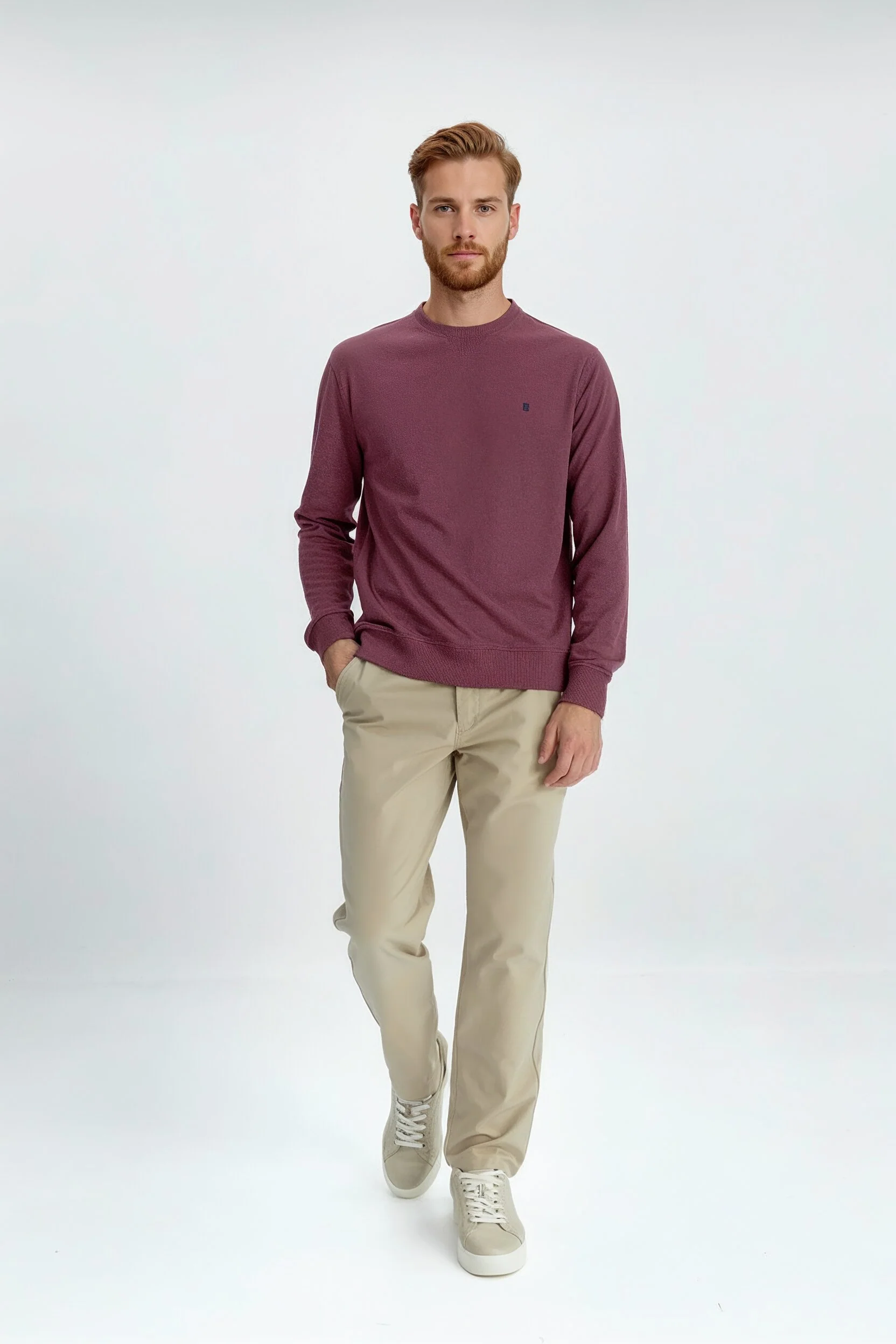 Sudadera Pique Granate - Image 3