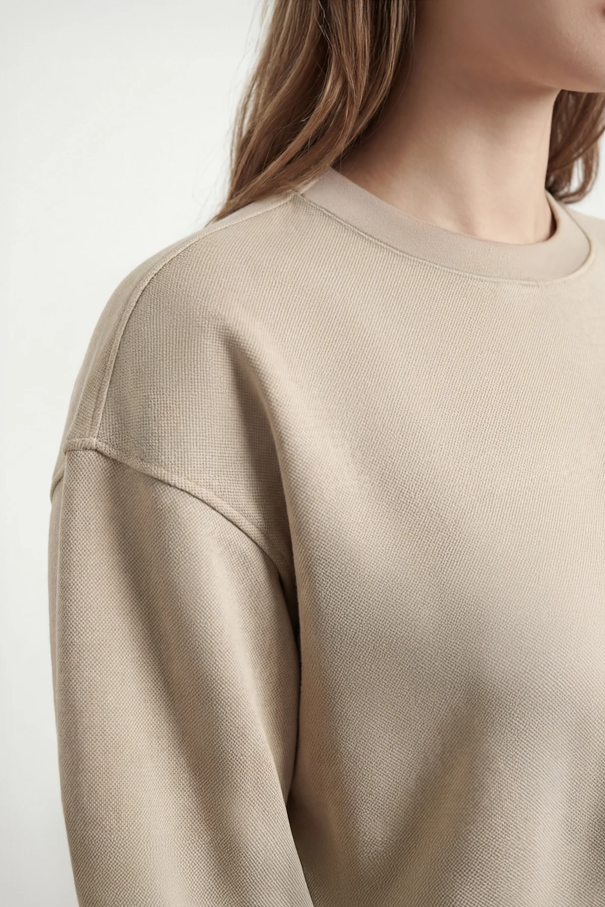 Sudadera mujer beige - Image 3