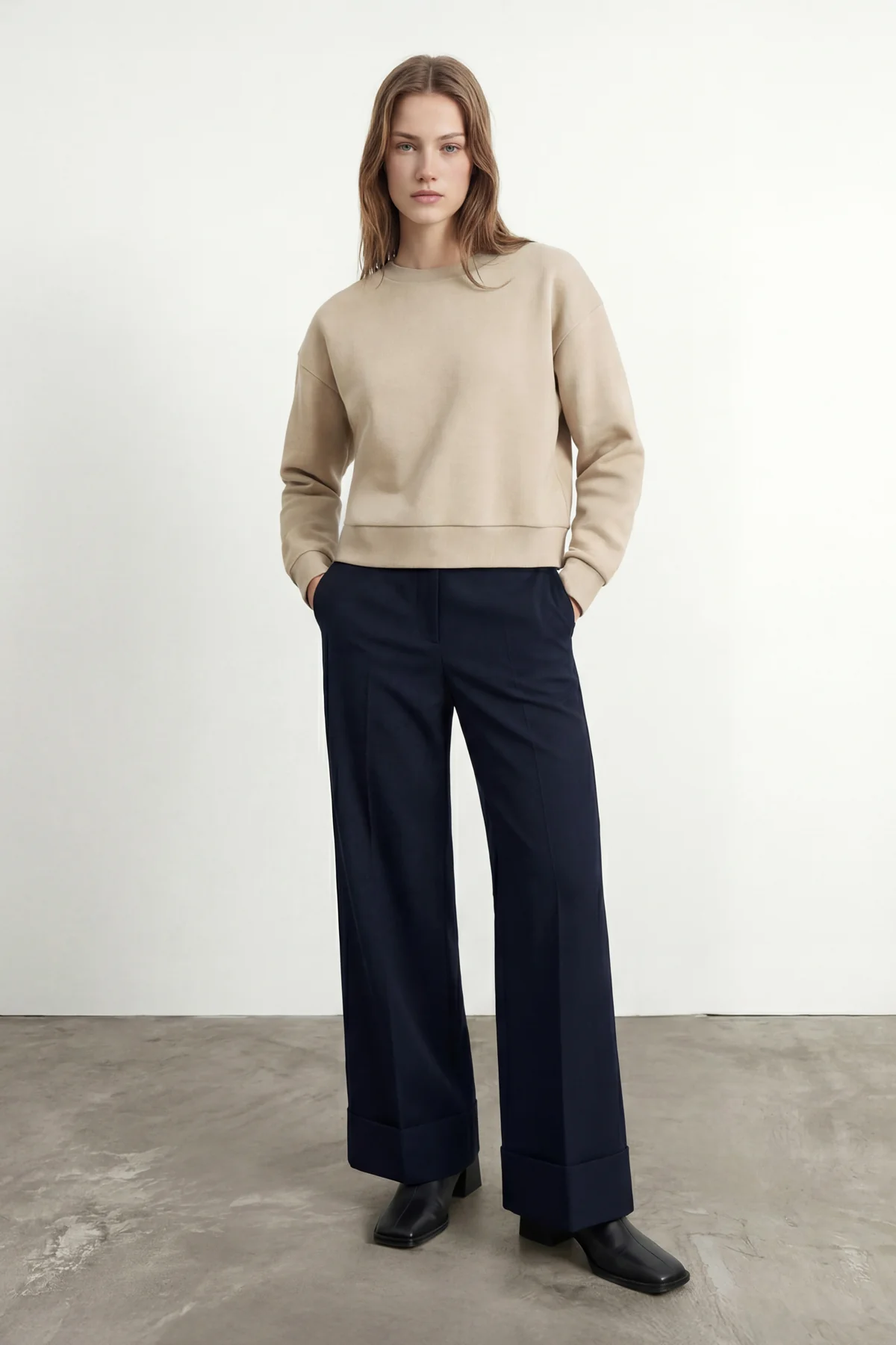 Sudadera mujer beige - Image 4