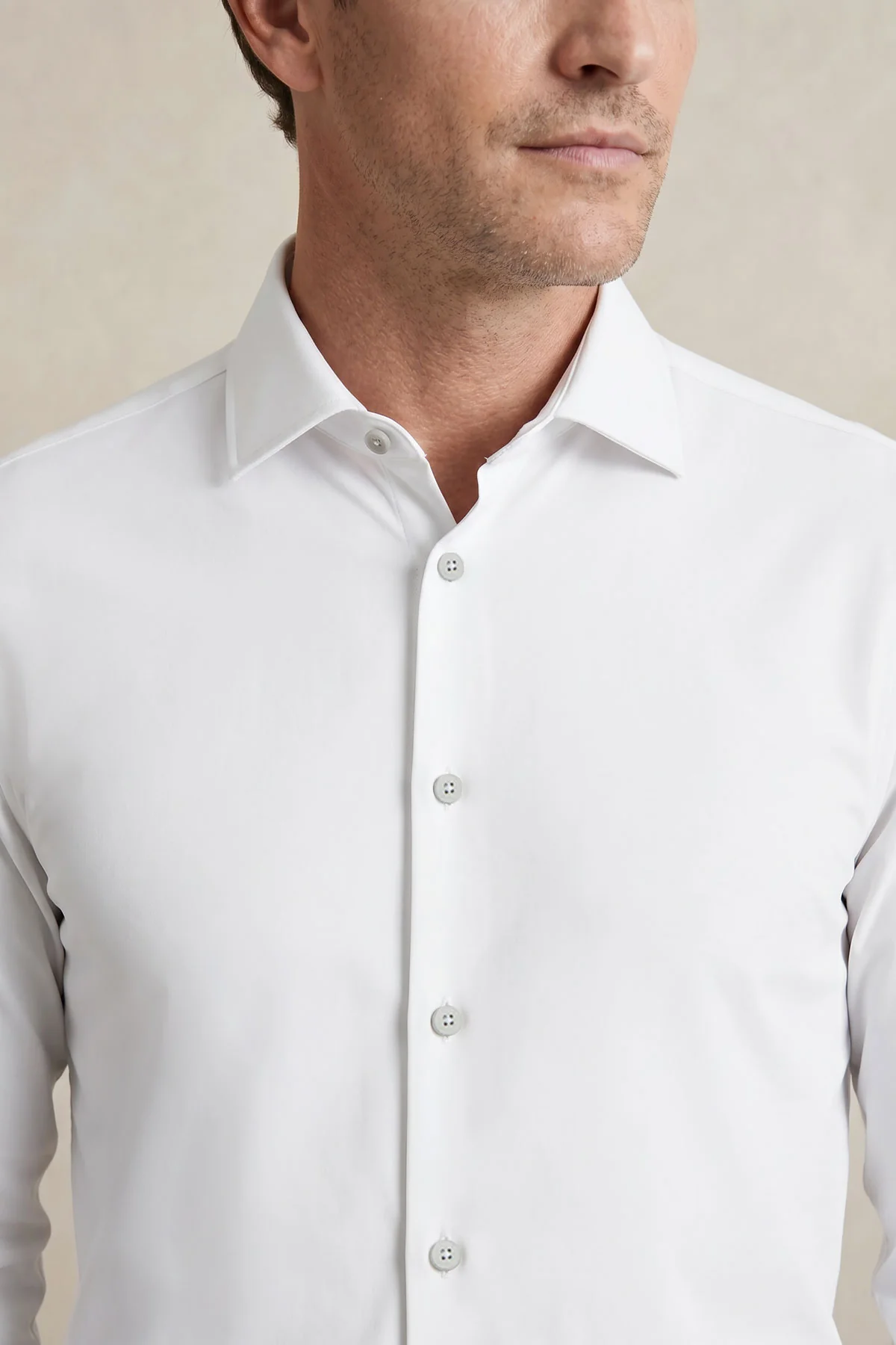 Camisa de vestir hombre blanco regular - Image 3