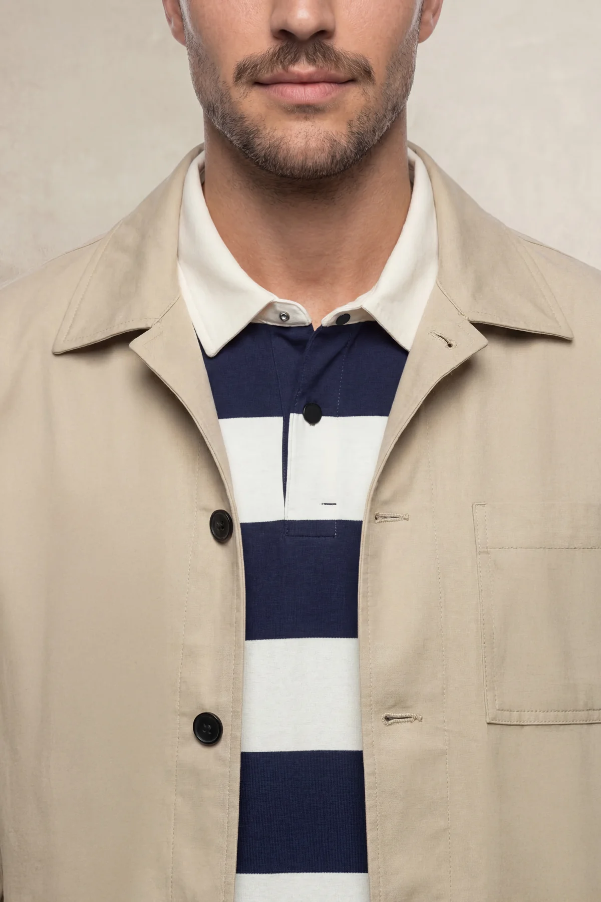 Chaqueta worker hombre beige Nova - Image 3
